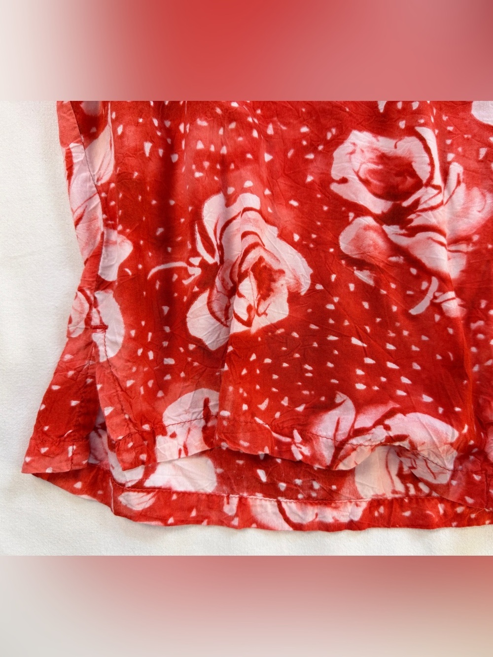 Vintage 1990’s Jams World Floating Rose Short Sleeve Blouse Made In Hawaii XL - Picture 4 of 9